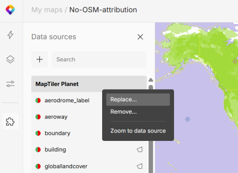 Replacing MapTiler Planet data source
